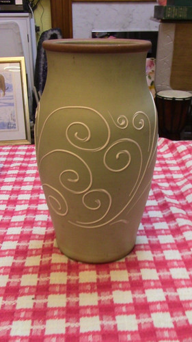 Large denby ferndale vase - denby, 30cm