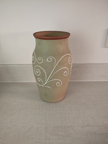 Denby stoneware vase tall - vase, ~10"