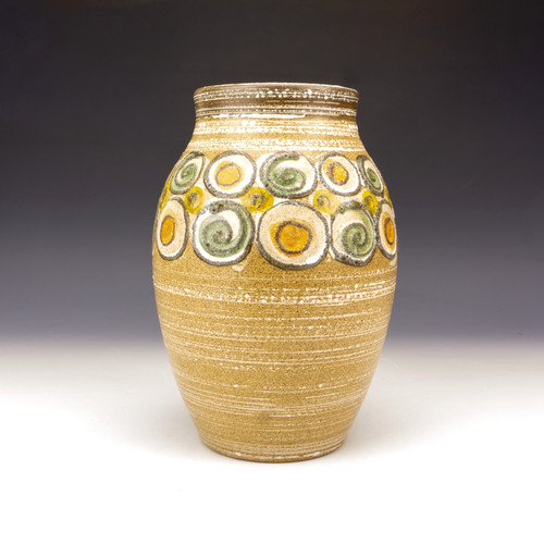 Antique denby stoneware vase - denby,